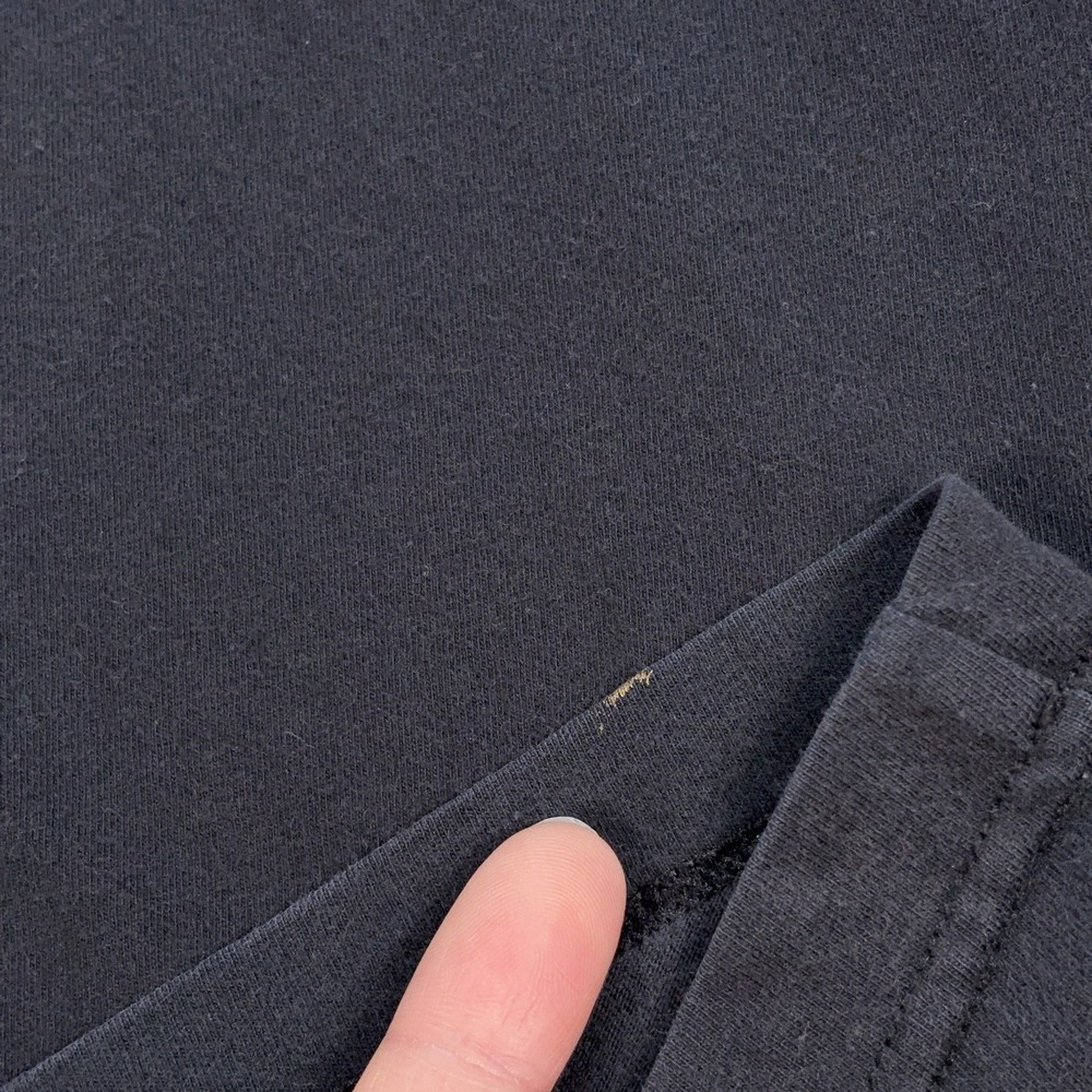 American Apparel Henley Shirt Men's XL Black 100% Combed Cotton *HOLE* - Picture 14 of 16